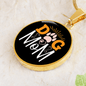 Dog Mom Paw Circle Necklace Stainless Steel or 18k Gold 18-22"-Express Your Love Gifts