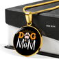 Dog Mom Paw Circle Necklace Stainless Steel or 18k Gold 18-22"-Express Your Love Gifts