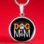 Dog Mom Paw Circle Necklace Stainless Steel or 18k Gold 18-22"-Express Your Love Gifts