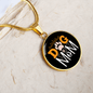 Dog Mom Paw Circle Necklace Stainless Steel or 18k Gold 18-22"-Express Your Love Gifts