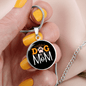 Dog Mom Paw Circle Necklace Stainless Steel or 18k Gold 18-22"-Express Your Love Gifts