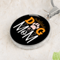 Dog Mom Paw Circle Necklace Stainless Steel or 18k Gold 18-22"-Express Your Love Gifts