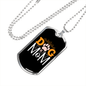 Dog Mom Paw Heart Necklace Stainless Steel or 18k Gold Dog Tag 24" Chain-Express Your Love Gifts