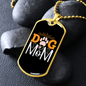 Dog Mom Paw Heart Necklace Stainless Steel or 18k Gold Dog Tag 24" Chain-Express Your Love Gifts