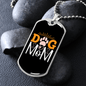 Dog Mom Paw Heart Necklace Stainless Steel or 18k Gold Dog Tag 24" Chain-Express Your Love Gifts