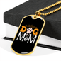 Dog Mom Paw Heart Necklace Stainless Steel or 18k Gold Dog Tag 24" Chain-Express Your Love Gifts