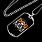 Dog Mom Paw Heart Necklace Stainless Steel or 18k Gold Dog Tag 24" Chain-Express Your Love Gifts