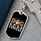 Dog Mom Paw Keychain Stainless Steel or 18k Gold Dog Tag Keyring-Express Your Love Gifts