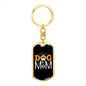 Dog Mom Paw Keychain Stainless Steel or 18k Gold Dog Tag Keyring-Express Your Love Gifts