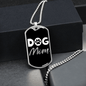 Dog Mom Paw Necklace Stainless Steel or 18k Gold Dog Tag 24" Chain-Express Your Love Gifts