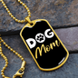 Dog Mom Paw Necklace Stainless Steel or 18k Gold Dog Tag 24" Chain-Express Your Love Gifts