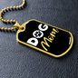 Dog Mom Paw Necklace Stainless Steel or 18k Gold Dog Tag 24" Chain-Express Your Love Gifts