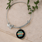 Dog Mom Paws Bracelet Stainless Steel or 18k Gold Circle Bangle-Express Your Love Gifts
