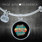 Dog Mom Paws Bracelet Stainless Steel or 18k Gold Circle Bangle-Express Your Love Gifts