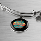 Dog Mom Paws Bracelet Stainless Steel or 18k Gold Circle Bangle-Express Your Love Gifts