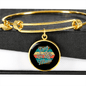 Dog Mom Paws Bracelet Stainless Steel or 18k Gold Circle Bangle-Express Your Love Gifts