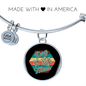 Dog Mom Paws Bracelet Stainless Steel or 18k Gold Circle Bangle-Express Your Love Gifts