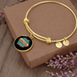 Dog Mom Paws Bracelet Stainless Steel or 18k Gold Circle Bangle-Express Your Love Gifts