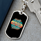 Dog Mom Paws Keychain Stainless Steel or 18k Gold Dog Tag Keyring-Express Your Love Gifts