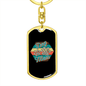 Dog Mom Paws Keychain Stainless Steel or 18k Gold Dog Tag Keyring-Express Your Love Gifts