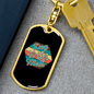 Dog Mom Paws Keychain Stainless Steel or 18k Gold Dog Tag Keyring-Express Your Love Gifts