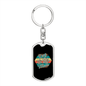Dog Mom Paws Keychain Stainless Steel or 18k Gold Dog Tag Keyring-Express Your Love Gifts