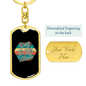 Dog Mom Paws Keychain Stainless Steel or 18k Gold Dog Tag Keyring-Express Your Love Gifts
