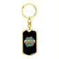 Dog Mom Paws Keychain Stainless Steel or 18k Gold Dog Tag Keyring-Express Your Love Gifts