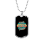 Dog Mom Paws Necklace Stainless Steel or 18k Gold Dog Tag 24" Chain-Express Your Love Gifts