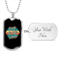 Dog Mom Paws Necklace Stainless Steel or 18k Gold Dog Tag 24" Chain-Express Your Love Gifts
