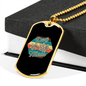 Dog Mom Paws Necklace Stainless Steel or 18k Gold Dog Tag 24" Chain-Express Your Love Gifts