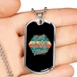 Dog Mom Paws Necklace Stainless Steel or 18k Gold Dog Tag 24" Chain-Express Your Love Gifts