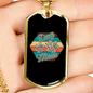 Dog Mom Paws Necklace Stainless Steel or 18k Gold Dog Tag 24" Chain-Express Your Love Gifts