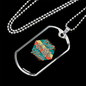 Dog Mom Paws Necklace Stainless Steel or 18k Gold Dog Tag 24" Chain-Express Your Love Gifts