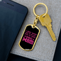 Dog Mom Pink (2) Keychain Stainless Steel or 18k Gold Dog Tag Keyring-Express Your Love Gifts