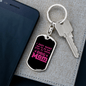 Dog Mom Pink (2) Keychain Stainless Steel or 18k Gold Dog Tag Keyring-Express Your Love Gifts