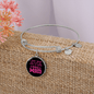 Dog Mom Pink Bracelet Stainless Steel or 18k Gold Circle Bangle-Express Your Love Gifts