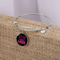 Dog Mom Pink Bracelet Stainless Steel or 18k Gold Circle Bangle-Express Your Love Gifts