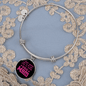 Dog Mom Pink Bracelet Stainless Steel or 18k Gold Circle Bangle-Express Your Love Gifts