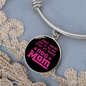 Dog Mom Pink Bracelet Stainless Steel or 18k Gold Circle Bangle-Express Your Love Gifts