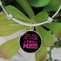 Dog Mom Pink Bracelet Stainless Steel or 18k Gold Circle Bangle-Express Your Love Gifts