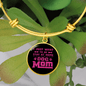 Dog Mom Pink Bracelet Stainless Steel or 18k Gold Circle Bangle-Express Your Love Gifts