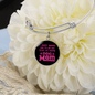 Dog Mom Pink Bracelet Stainless Steel or 18k Gold Circle Bangle-Express Your Love Gifts
