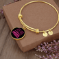 Dog Mom Pink Bracelet Stainless Steel or 18k Gold Circle Bangle-Express Your Love Gifts