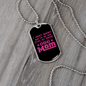Dog Mom Pink Necklace Stainless Steel or 18k Gold Dog Tag 24" Chain-Express Your Love Gifts