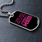 Dog Mom Pink Necklace Stainless Steel or 18k Gold Dog Tag 24" Chain-Express Your Love Gifts
