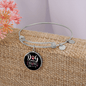 Dog Mom Pink White Bracelet Stainless Steel or 18k Gold Circle Bangle-Express Your Love Gifts