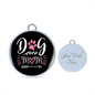 Dog Mom Pink White Bracelet Stainless Steel or 18k Gold Circle Bangle-Express Your Love Gifts