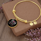 Dog Mom Pink White Bracelet Stainless Steel or 18k Gold Circle Bangle-Express Your Love Gifts