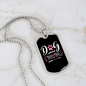 Dog Mom Pink White Pink Necklace Stainless Steel or 18k Gold Dog Tag 24" Chain-Express Your Love Gifts